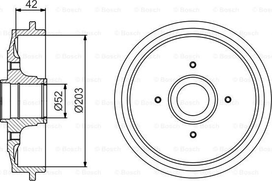 BOSCH 0 986 477 201 - Тормозной барабан parts5.com