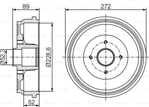 BOSCH 0 986 477 287 - Тормозной барабан parts5.com