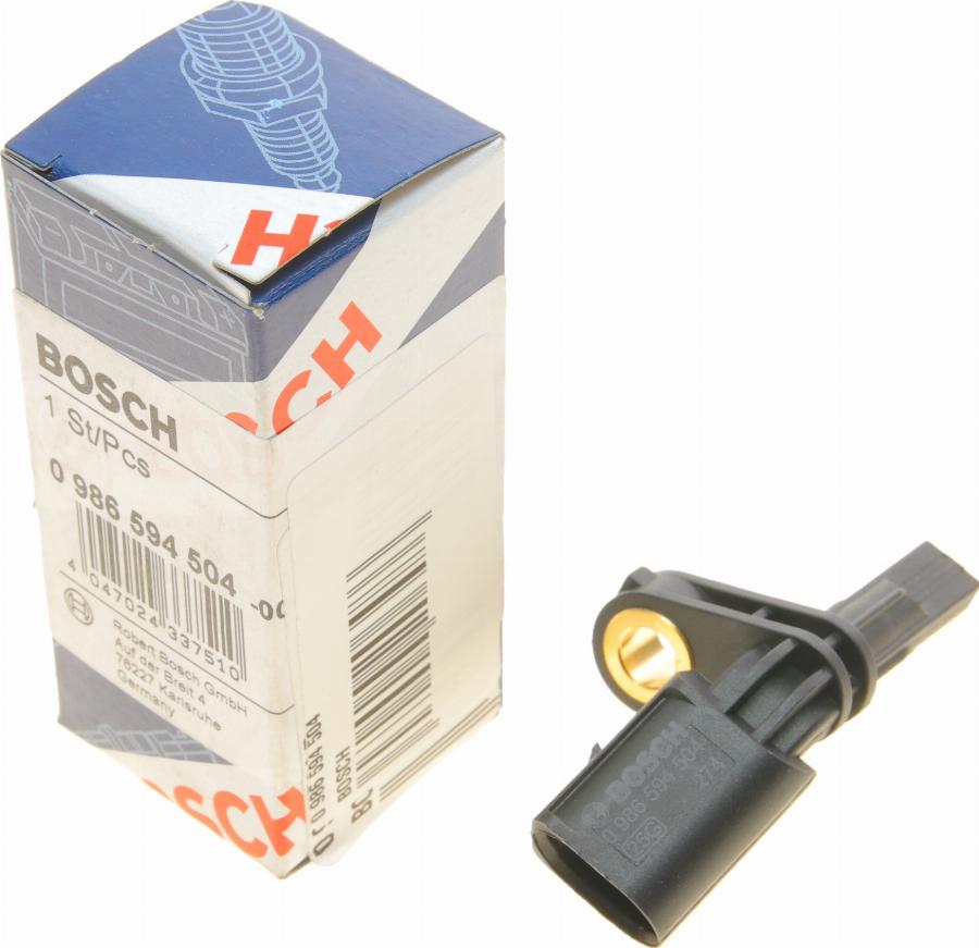 BOSCH 0 986 594 504 - Датчик ABS, частота вращения колеса parts5.com