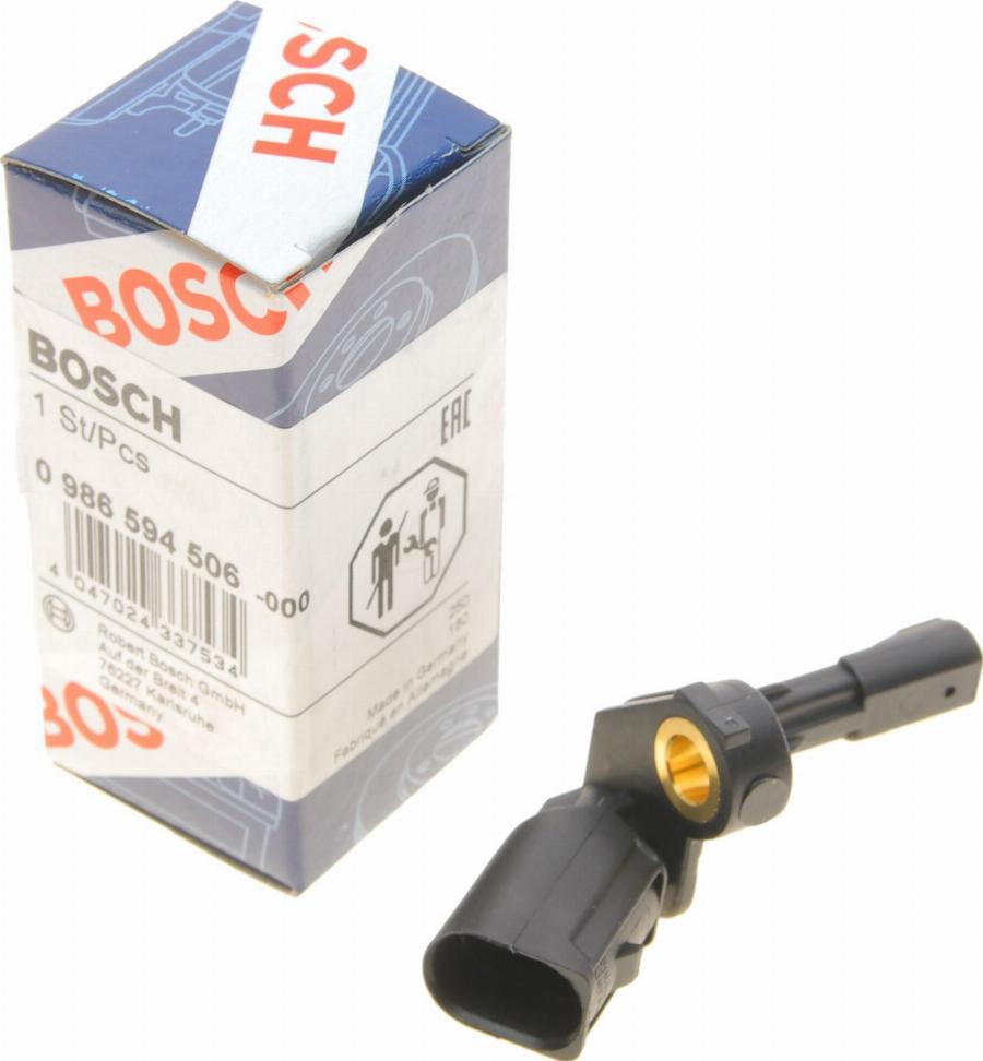 BOSCH 0 986 594 506 - Датчик ABS, частота вращения колеса parts5.com