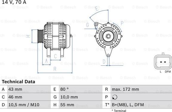 BOSCH 0 986 049 370 - Alternador parts5.com