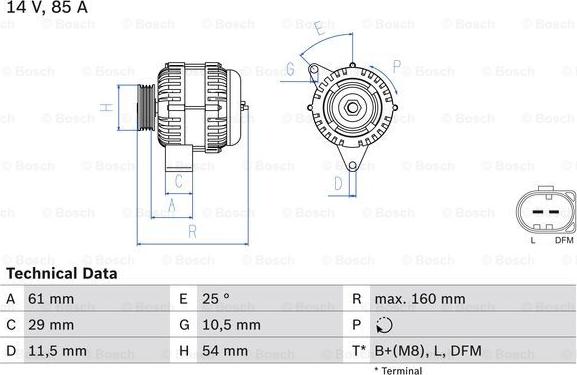 BOSCH 0 986 044 490 - Alternador parts5.com