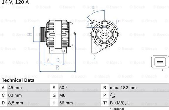 BOSCH 0 986 041 150 - Alternador parts5.com