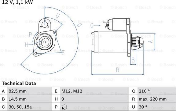 BOSCH 0 986 016 330 - Стартер parts5.com