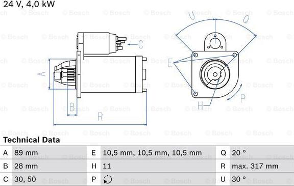 BOSCH 0 986 018 990 - Стартер parts5.com