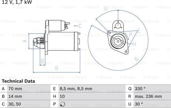 BOSCH 0 986 018 180 - Стартер parts5.com