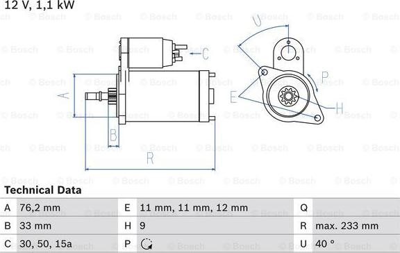 BOSCH 0 986 018 200 - Стартер parts5.com