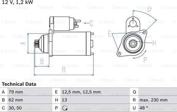 BOSCH 0 986 029 120 - Стартер parts5.com