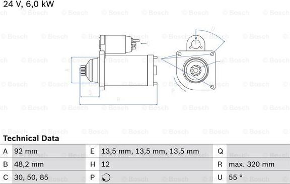 BOSCH 0 986 025 900 - Стартер parts5.com