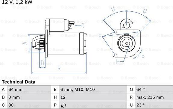 BOSCH 0 986 025 180 - Стартер parts5.com