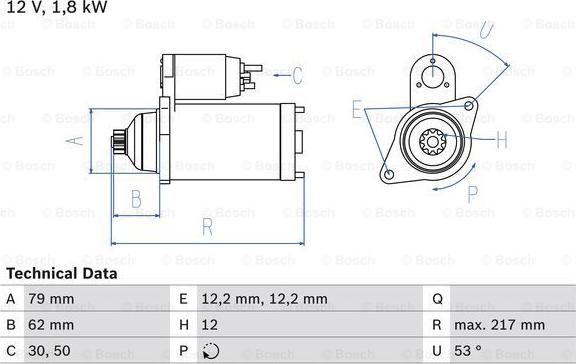 BOSCH 0 986 026 330 - Стартер parts5.com