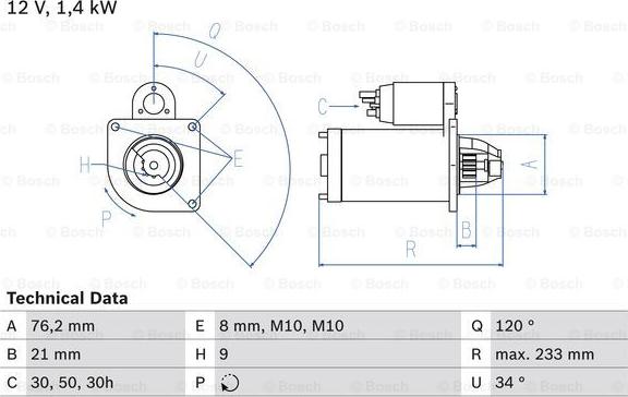 BOSCH 0 986 026 220 - Стартер parts5.com