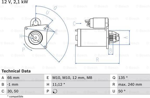 BOSCH 0 986 020 131 - Стартер parts5.com