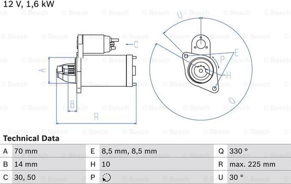 BOSCH 0 986 021 260 - Стартер parts5.com