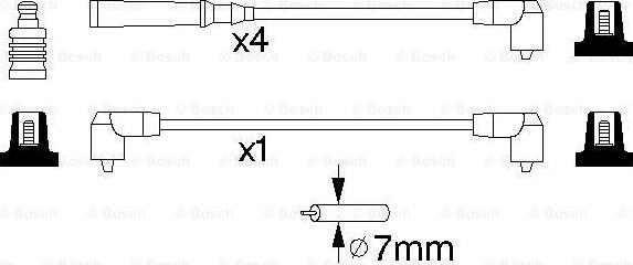 BOSCH 0 986 356 847 - Комплект проводов зажигания parts5.com