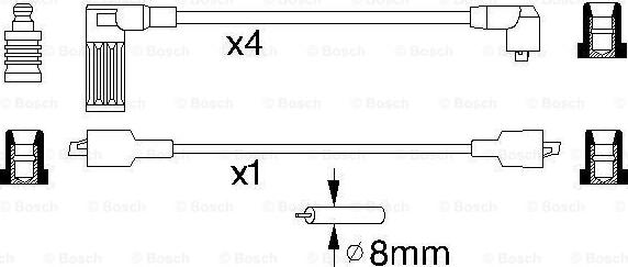 BOSCH 0 986 356 857 - Комплект проводов зажигания parts5.com