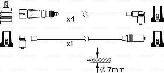 BOSCH 0 986 356 369 - Комплект проводов зажигания parts5.com