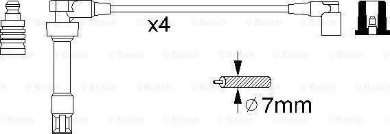 BOSCH 0 986 356 307 - Комплект проводов зажигания parts5.com