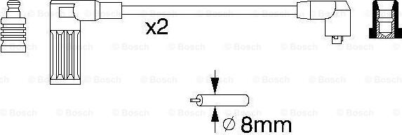 BOSCH 0 986 356 752 - Комплект проводов зажигания parts5.com