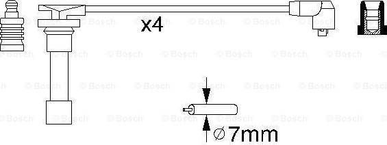 BOSCH 0 986 356 776 - Комплект проводов зажигания parts5.com