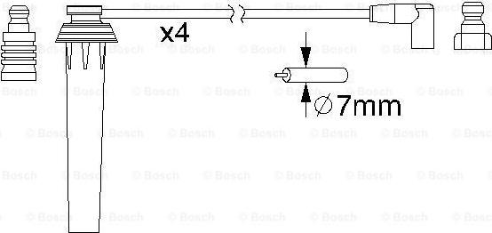 BOSCH 0 986 357 192 - Комплект проводов зажигания parts5.com