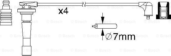 BOSCH 0 986 357 150 - Комплект проводов зажигания parts5.com