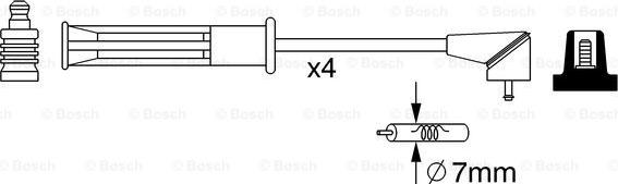 BOSCH 0 986 357 256 - Комплект проводов зажигания parts5.com