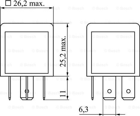 BOSCH 0 986 332 030 - Реле, рабочий ток parts5.com