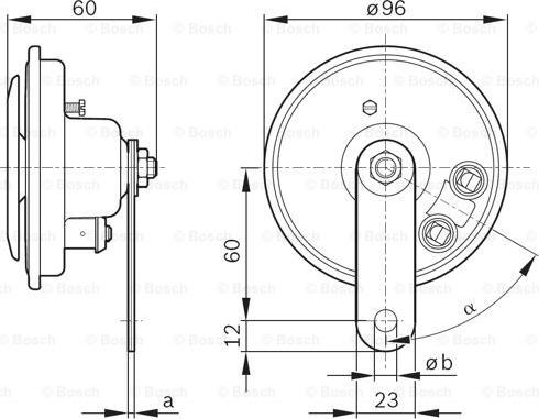 BOSCH 0 986 320 132 - Звуковой сигнал parts5.com