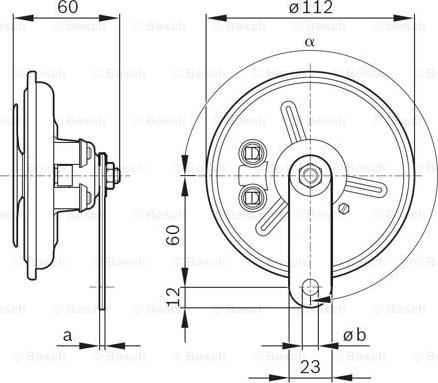 BOSCH 0 986 320 302 - Звуковой сигнал parts5.com