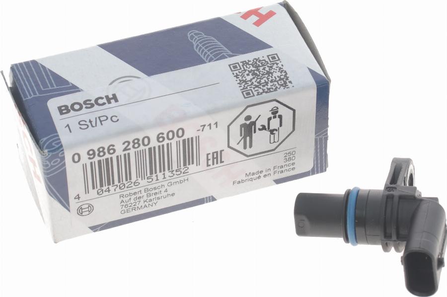 BOSCH 0 986 280 600 - Датчик, положение распределительного вала parts5.com