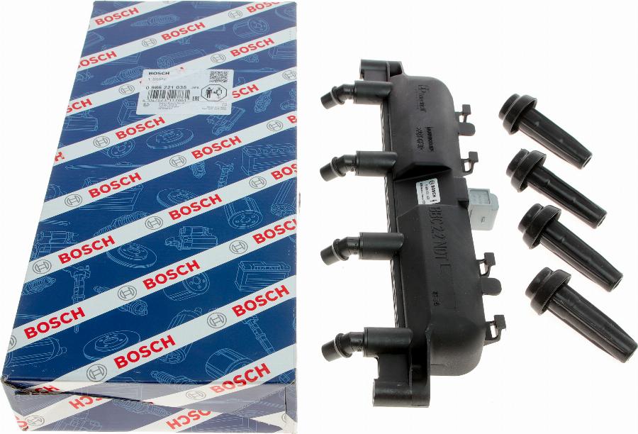 BOSCH 0 986 221 035 - Катушка зажигания parts5.com