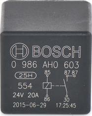 BOSCH 0 986 AH0 603 - Реле, рабочий ток parts5.com