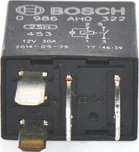 BOSCH 0 986 AH0 322 - Реле, рабочий ток parts5.com