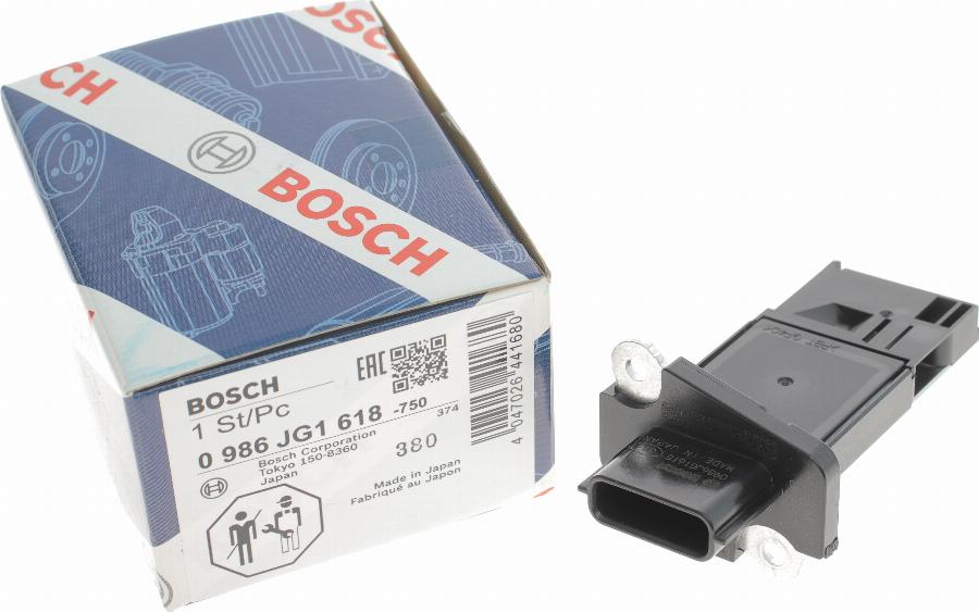 BOSCH 0 986 JG1 618 - Датчик потока, массы воздуха parts5.com