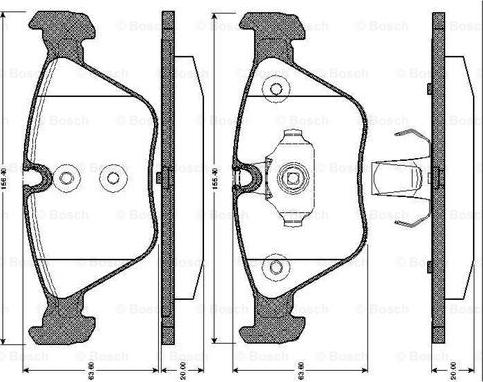 BOSCH 0 986 TB2 435 - Тормозные колодки, дисковые, комплект parts5.com