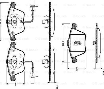 BOSCH 0 986 TB2 436 - Тормозные колодки, дисковые, комплект parts5.com