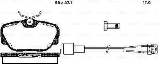 BOSCH 0 986 TB2 621 - Тормозные колодки, дисковые, комплект parts5.com