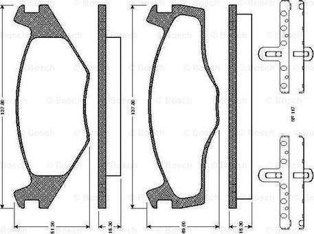 BOSCH 0 986 TB2 089 - Тормозные колодки, дисковые, комплект parts5.com