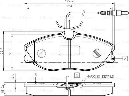 BOSCH 0 986 TB2 035 - Тормозные колодки, дисковые, комплект parts5.com