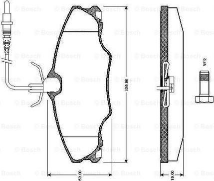 BOSCH 0 986 TB2 296 - Тормозные колодки, дисковые, комплект parts5.com