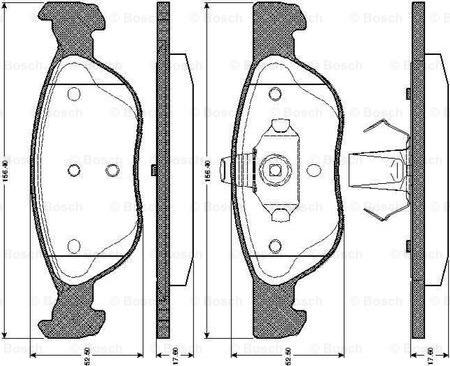 BOSCH 0 986 TB2 281 - Тормозные колодки, дисковые, комплект parts5.com