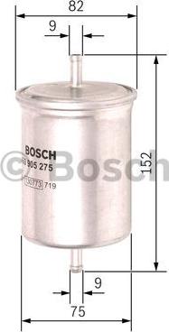 BOSCH 0 450 905 275 - Топливный фильтр parts5.com