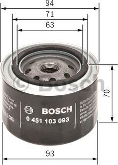 BOSCH 0 451 103 093 - Масляный фильтр parts5.com