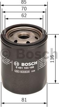 BOSCH 0 451 103 109 - Масляный фильтр parts5.com