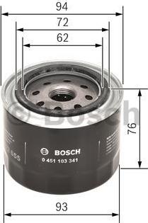 BOSCH 0 451 103 341 - Масляный фильтр parts5.com