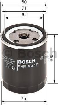 BOSCH 0 451 103 342 - Filtro de aceite parts5.com