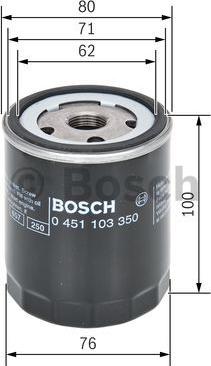 BOSCH 0 451 103 350 - Filtro de aceite parts5.com