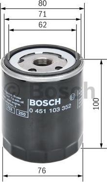 BOSCH 0 451 103 352 - Filtro de aceite parts5.com