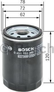 BOSCH 0 451 103 369 - Filtro de aceite parts5.com